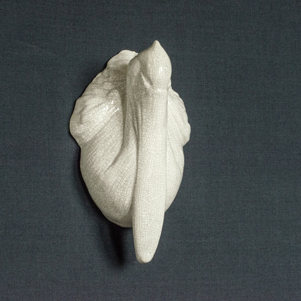 Figurative ceramic sculpture of a Pelican