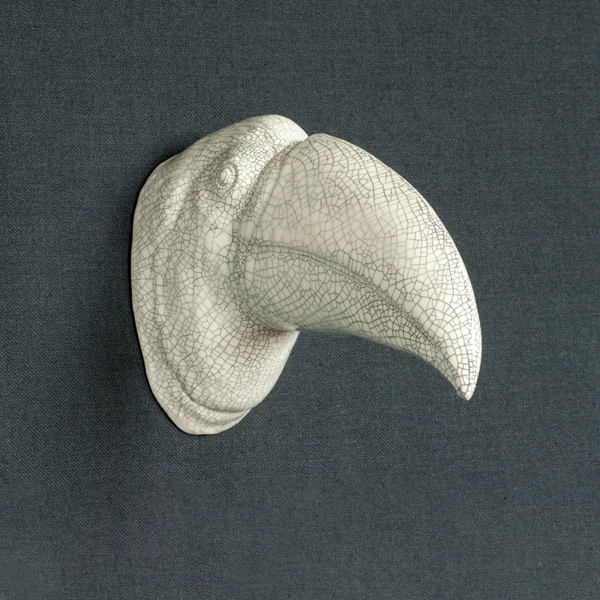 Figurative ceramic sculpture of a Toucan