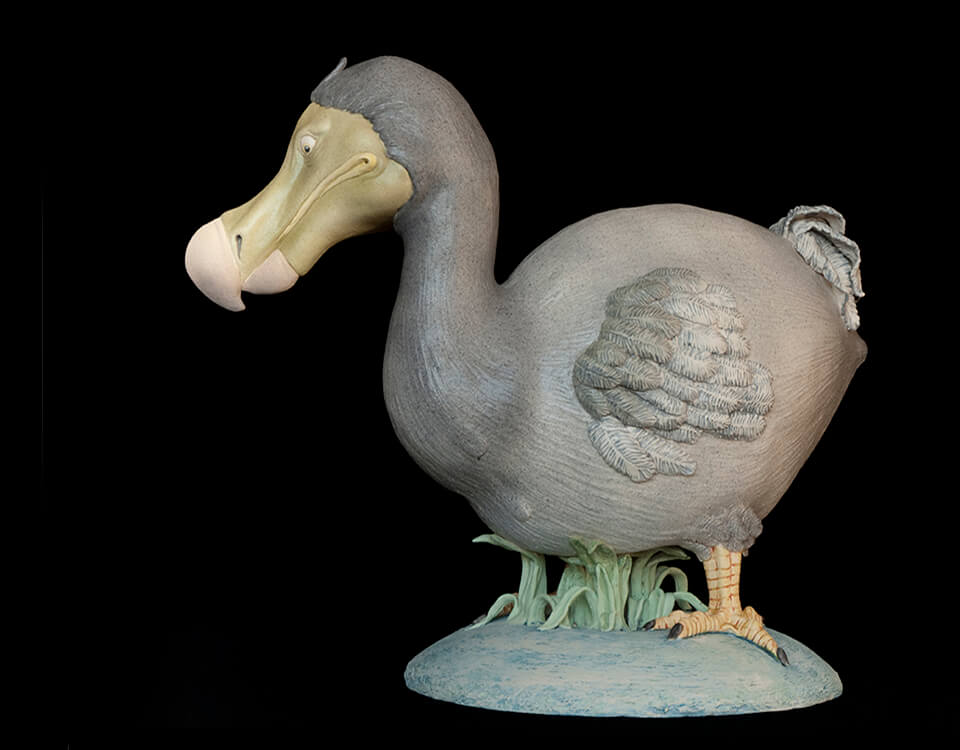 Figurative ceramic sculpture of a Dodo